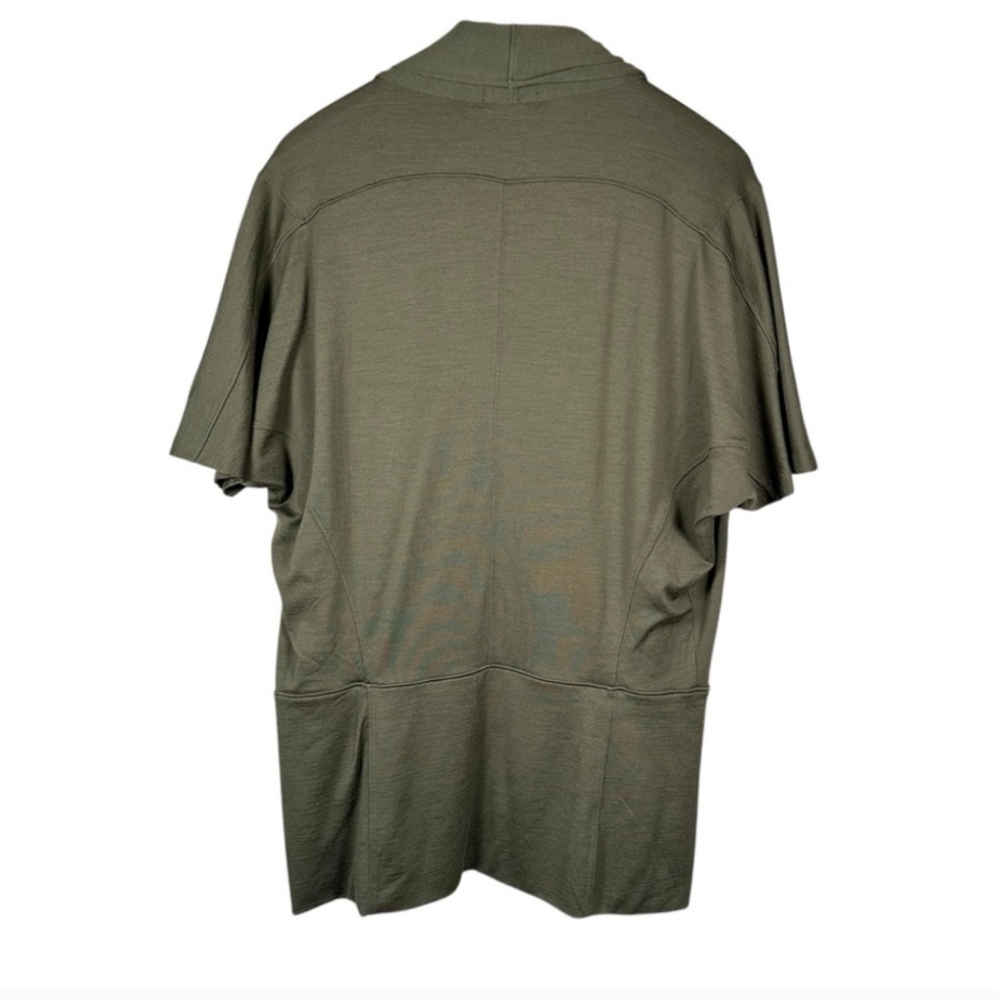 Ibex Merino Wool Cardigan in Olive - Picture 2 of 6